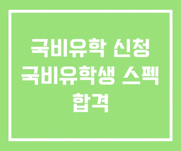 국비유학 신청 국비유학생 스펙 합격 국비유학 신청 국비유학생 스펙 합격