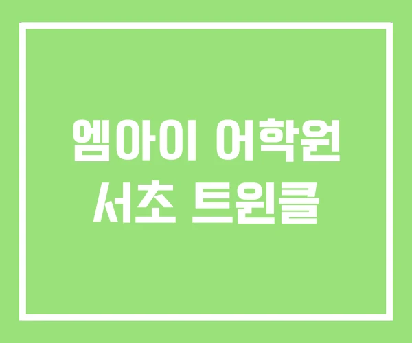 엠아이 어학원 서초 트윈클 엠아이 어학원 서초 트윈클