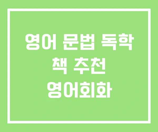 영어 문법 독학 책 추천 영어회화 영어 문법 독학 책 추천 영어회화