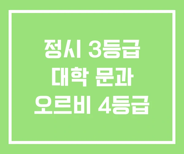 정시 3등급 대학 문과 오르비 4등급 정시 3등급 대학 문과 오르비 4등급