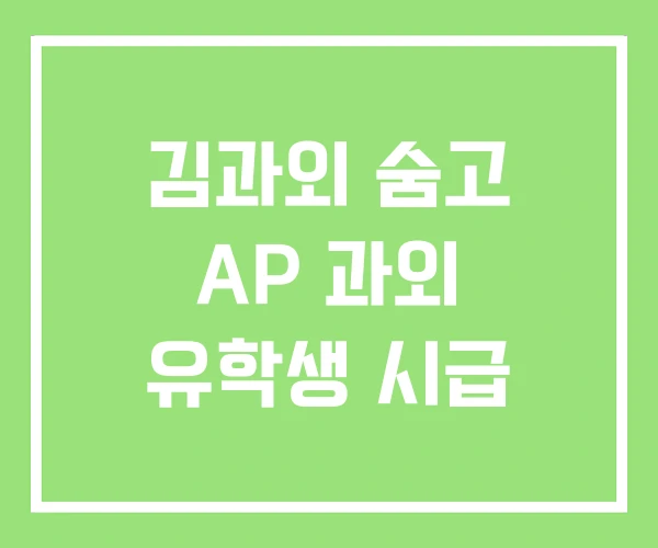 김과외 숨고 AP 과외 유학생 시급 김과외 숨고 AP 과외 유학생 시급