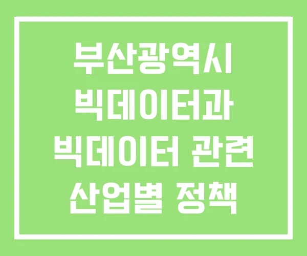 부산광역시 빅데이터과 빅데이터 관련 산업별 정책 자격증 부산광역시 빅데이터과 빅데이터 관련 산업별 정책 자격증