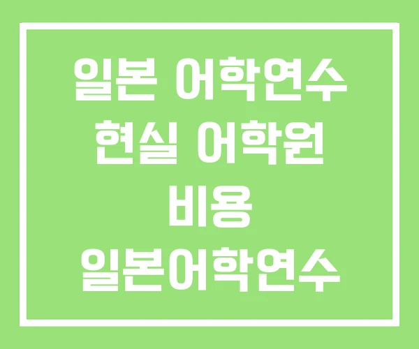 일본 어학연수 현실 어학원 비용 일본어학연수 1년 일본 어학연수 현실 어학원 비용 일본어학연수 1년