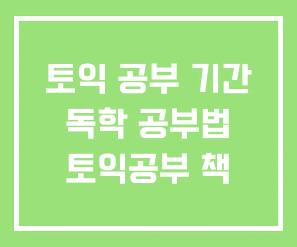 토익 공부 기간 독학 공부법 토익공부 책 토익 공부 기간 독학 공부법 토익공부 책