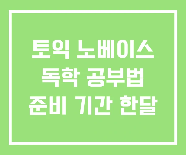 토익 노베이스 독학 공부법 준비 기간 한달 토익 노베이스 독학 공부법 준비 기간 한달