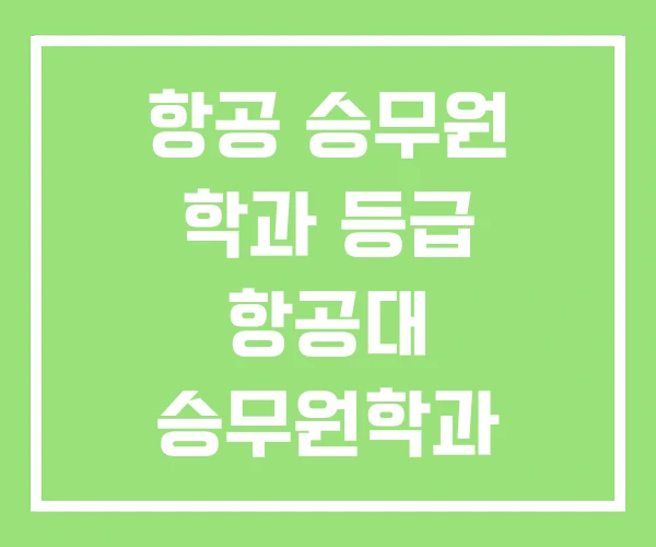 항공 승무원 학과 등급 항공대 승무원학과 항공 승무원 학과 등급 항공대 승무원학과