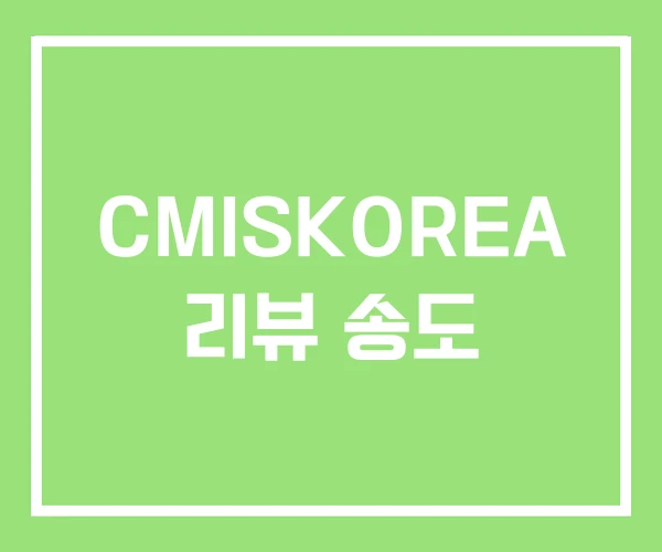 CMISKOREA 리뷰 송도 CMISKOREA 리뷰 송도