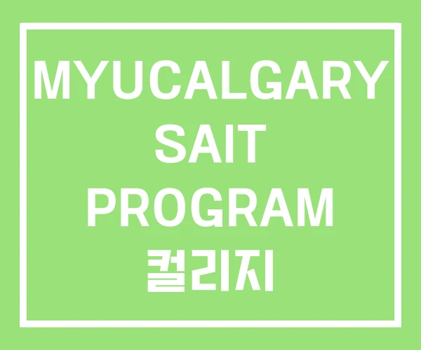 MYUCALGARY SAIT PROGRAM 컬리지 MYUCALGARY SAIT PROGRAM 컬리지