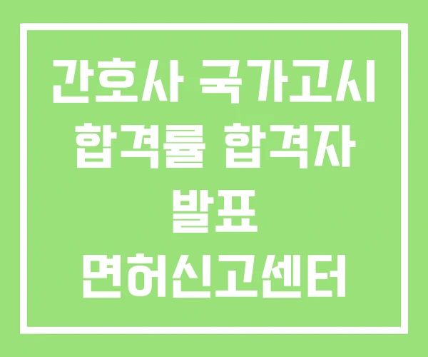 간호사 국가고시 합격률 합격자 발표 면허신고센터 간호사 국가고시 합격률 합격자 발표 면허신고센터