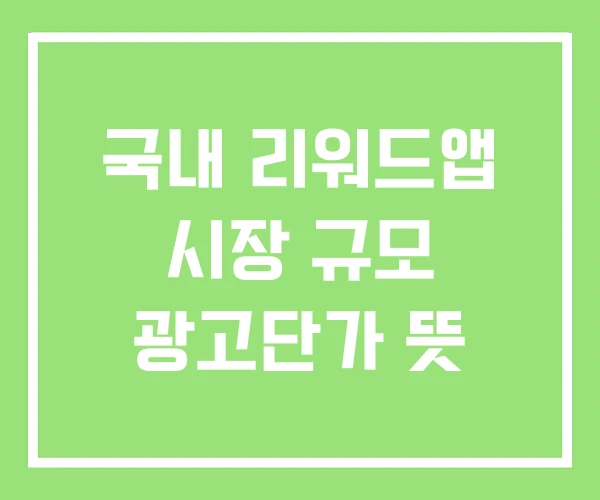 국내 리워드앱 시장 규모 광고단가 뜻 국내 리워드앱 시장 규모 광고단가 뜻