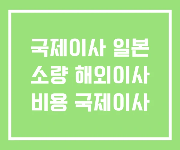 국제이사 일본 소량 해외이사 비용 국제이사 국제이사 일본 소량 해외이사 비용 국제이사