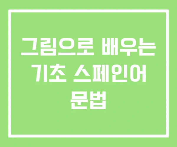 그림으로 배우는 기초 스페인어 문법 그림으로 배우는 기초 스페인어 문법
