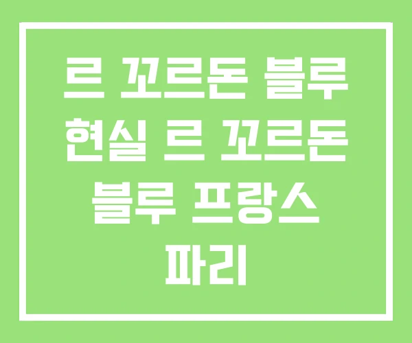 르 꼬르돈 블루 현실 르 꼬르돈 블루 프랑스 파리 르 꼬르돈 블루 현실 르 꼬르돈 블루 프랑스 파리