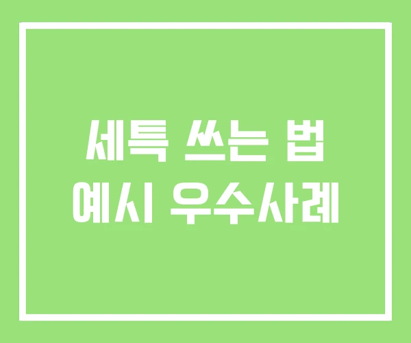 세특 쓰는 법 예시 우수사례 세특 쓰는 법 예시 우수사례