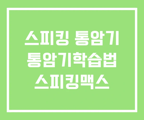 스피킹 통암기 통암기학습법 스피킹맥스