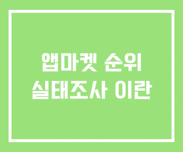 앱마켓 순위 실태조사 이란 앱마켓 순위 실태조사 이란