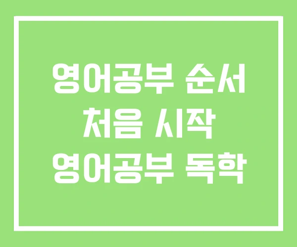 영어공부 순서 처음 시작 영어공부 독학 영어공부 순서 처음 시작 영어공부 독학