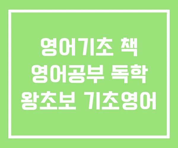 영어기초 책 영어공부 독학 왕초보 기초영어 영어기초 책 영어공부 독학 왕초보 기초영어