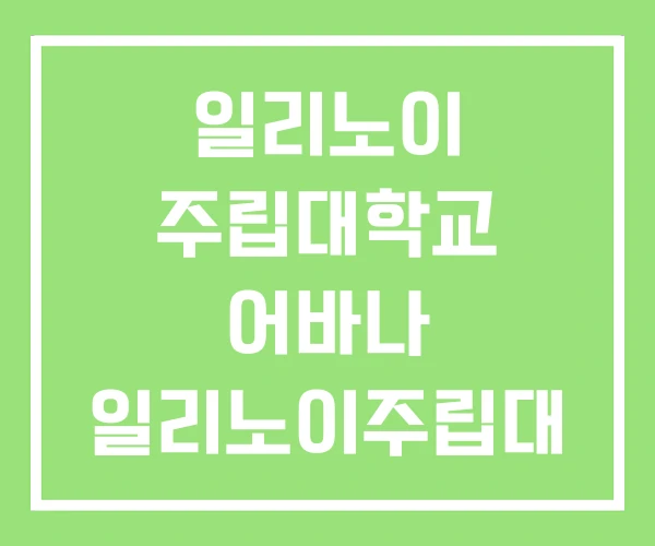 일리노이 주립대학교 어바나 일리노이주립대 수준
