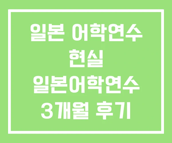 일본 어학연수 현실 일본어학연수 3개월 후기 6개월 비용 일본 어학연수 현실 일본어학연수 3개월 후기 6개월 비용